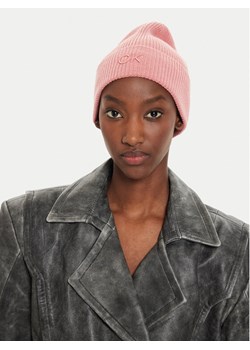 Czapka Calvin Klein Embroidery Fine K60K612590 Różowy ze sklepu eobuwie.pl w kategorii Czapki zimowe damskie - zdjęcie 183971251