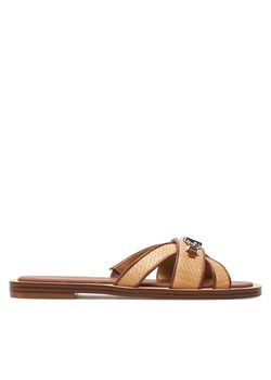 Klapki MICHAEL Michael Kors Tiffanie Flat Slide 40S4TFFS1D Brązowy ze sklepu eobuwie.pl w kategorii Klapki damskie - zdjęcie 183971350