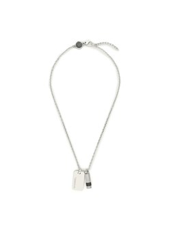 Naszyjnik Diesel Brave Armor Double Pendant DX1156040 Srebrny ze sklepu eobuwie.pl w kategorii Naszyjniki - zdjęcie 183971752