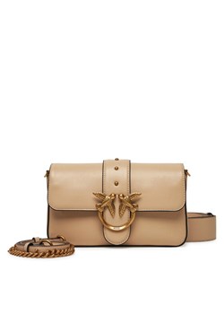 Torebka PINKO Love One Mini Slouchy Fl PE 25 PLTT 104340 A0QO Beżowy ze sklepu eobuwie.pl w kategorii Torebki damskie - zdjęcie 183971960