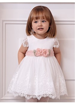 Abel & Lula Sukienka elegancka 5011 Écru Regular Fit ze sklepu MODIVO w kategorii Ubranka do chrztu - zdjęcie 183985114