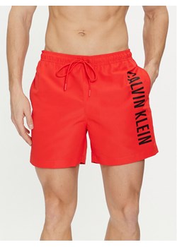 Calvin Klein Swimwear Szorty kąpielowe KM0KM01004 Czerwony Regular Fit ze sklepu MODIVO w kategorii Kąpielówki - zdjęcie 183985252