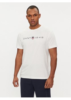 Gant T-Shirt Graphic 2003242 Écru Regular Fit ze sklepu MODIVO w kategorii T-shirty męskie - zdjęcie 183985540