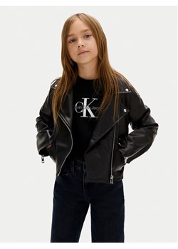 Calvin Klein Jeans Kurtka z imitacji skóry IG0IG02982 M Czarny Regular Fit ze sklepu MODIVO w kategorii Kurtki dziewczęce - zdjęcie 183985773