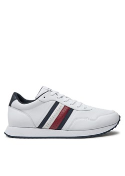 Tommy Hilfiger Sneakersy Runner Evo Lth Mix Ess FM0FM05121 Biały ze sklepu MODIVO w kategorii Buty sportowe męskie - zdjęcie 183985873