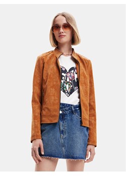 Desigual Kurtka z imitacji skóry 23SWEW02 Brązowy Regular Fit ze sklepu MODIVO w kategorii Kurtki damskie - zdjęcie 183985953