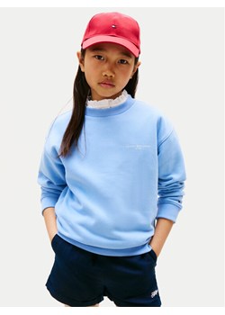 Tommy Hilfiger Bluza KS0KS00640 Błękitny Regular Fit - id: 0000305050526 - marki Tommy Hilfiger - 183985973 Tommy Hilfiger Bluza KS0KS00640 Błękitny Regular Fit ze sklepu MODIVO w kategorii Bluzy dziewczęce - zdjęcie 183985973