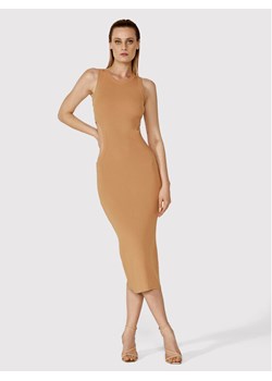 Simple Sukienka letnia SUD015 Brązowy Slim Fit ze sklepu MODIVO w kategorii Sukienki - zdjęcie 183986050