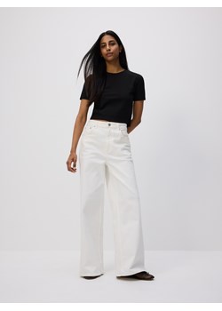 Reserved - Bawełniany crop top - czarny ze sklepu Reserved w kategorii Bluzki damskie - zdjęcie 183991953