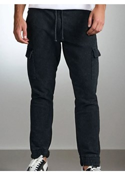 Sinsay - Spodnie tapered fit cargo - niebieski ze sklepu Sinsay w kategorii Spodnie męskie - zdjęcie 183992641