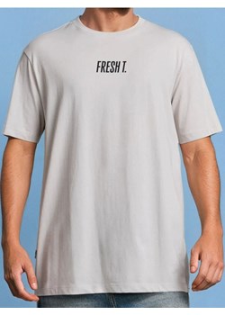 Sinsay - Bawełniana koszulka z nadrukiem na plecach - kremowy ze sklepu Sinsay w kategorii T-shirty męskie - zdjęcie 183992672