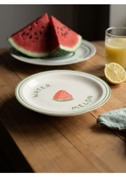 Sinsay - Talerz ceramiczny z nadrukiem arbuza - biały ze sklepu Sinsay w kategorii Talerze - zdjęcie 183992711