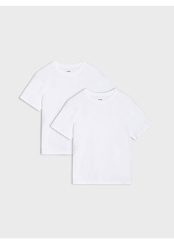 Sinsay - Koszulki w stylu basic 2 pack - biały ze sklepu Sinsay w kategorii T-shirty chłopięce - zdjęcie 183992743