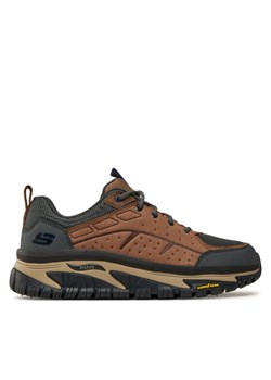 Sneakersy Skechers Arch Fit Road Walker 237488/BRMT Brązowy ze sklepu eobuwie.pl w kategorii Buty sportowe męskie - zdjęcie 183992824