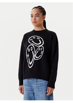 HUGO Sweter Seginy 50543020 Czarny Regular Fit ze sklepu MODIVO w kategorii Swetry damskie - zdjęcie 183992850