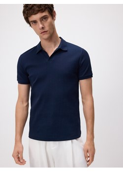 Reserved - Koszulka polo slim - granatowy ze sklepu Reserved w kategorii T-shirty męskie - zdjęcie 183993493