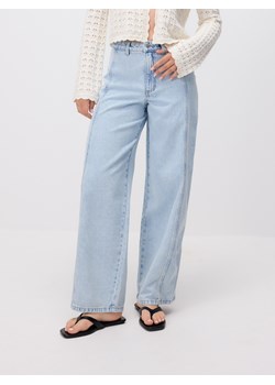 Reserved - Jeansy wide leg z przeszyciami - niebieski ze sklepu Reserved w kategorii Jeansy damskie - zdjęcie 183993714