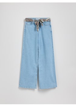 Reserved - Jeansy wide leg z bandaną - niebieski ze sklepu Reserved w kategorii Jeansy damskie - zdjęcie 183994962