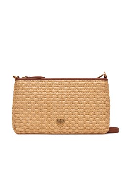 Torebka PINKO Flat Horizontal Mini PE 25 PCPL 104277 A2CE Beżowy ze sklepu eobuwie.pl w kategorii Listonoszki - zdjęcie 183995230