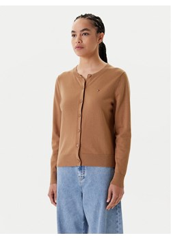 Tommy Hilfiger Kardigan WW0WW42370 Brązowy Regular Fit ze sklepu MODIVO w kategorii Swetry damskie - zdjęcie 183995792