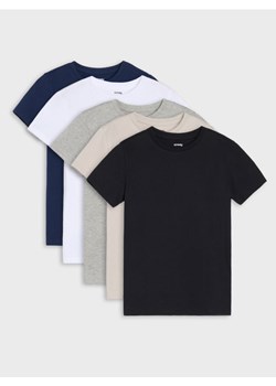 Sinsay - Koszulki basic 5 pack - wielobarwny ze sklepu Sinsay w kategorii T-shirty chłopięce - zdjęcie 183998330