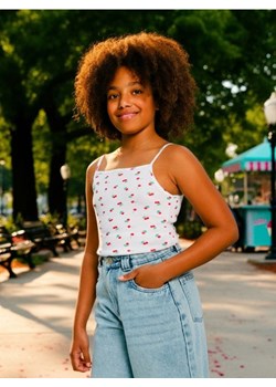 Sinsay - Koszulka na ramiączkach z owocowym motywem - wielobarwny ze sklepu Sinsay w kategorii Bluzki dziewczęce - zdjęcie 183998344