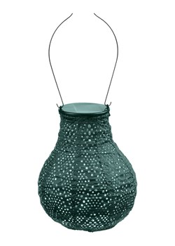 Lumiz Lampion solarny LED &quot;Ikat Bulb&quot; w kolorze zielonym - wys. 20 x Ø 16 cm ze sklepu Limango Polska w kategorii Oświetlenie - zdjęcie 184001314