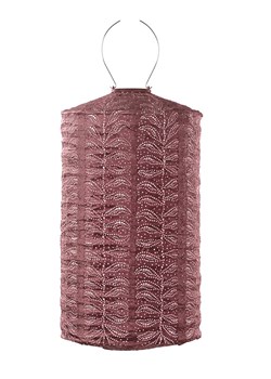 Lumiz Lampion solarny LED &quot;Folia Cylinder&quot; w kolorze miedzianym - wys. 50 x Ø 28 cm ze sklepu Limango Polska w kategorii Oświetlenie ogrodowe - zdjęcie 184001330
