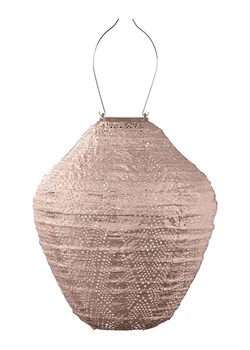 Lumiz Lampion solarny LED &quot;Ikat Jar&quot; w kolorze beżowym - wys. 34 x Ø 30 cm ze sklepu Limango Polska w kategorii Oświetlenie ogrodowe - zdjęcie 184001340