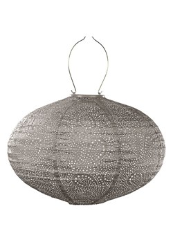 Lumiz Lampion solarny LED &quot;Paisley Oval&quot; w kolorze szarobrązowym - wys. 27 x Ø 40 cm ze sklepu Limango Polska w kategorii Oświetlenie - zdjęcie 184001352