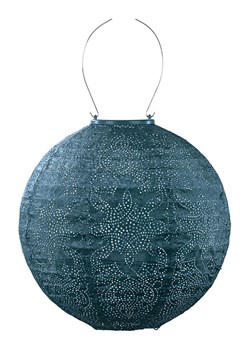 Lumiz Lampion solarny LED &quot;Marrakesh Rond&quot; w kolorze morskim - Ø 30 cm ze sklepu Limango Polska w kategorii Oświetlenie - zdjęcie 184001360