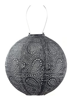 Lumiz Lampion solarny LED "Paisley Rond" w kolorze szarym - Ø 30 cm - id: 17178780 - marki Lumiz - 184001362 Lumiz Lampion solarny LED "Paisley Rond" w kolorze szarym - Ø 30 cm ze sklepu Limango Polska w kategorii Oświetlenie - zdjęcie 184001362