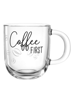 LEONARDO Kubek jumbo &quot;Coffee first&quot; w kolorze czarnym - 400 ml ze sklepu Limango Polska w kategorii Dzbanki i zaparzacze - zdjęcie 184001613
