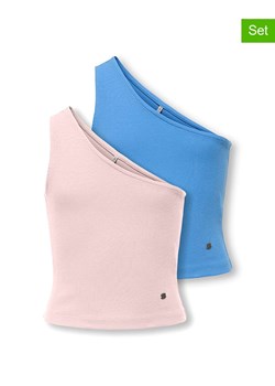 KIDS ONLY Topy (2 szt.) &quot;Nessa&quot; w kolorze jasnoróżowym i niebieskim ze sklepu Limango Polska w kategorii Bluzki dziewczęce - zdjęcie 184002383