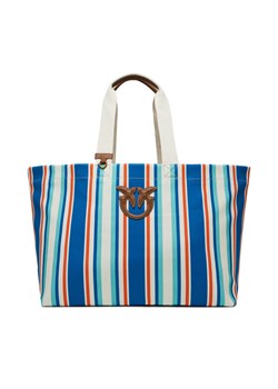 Torebka PINKO Shopping Bag Extra PE 25 PLTT 104754 A2G5 Niebieski ze sklepu eobuwie.pl w kategorii Torby Shopper bag - zdjęcie 184002480