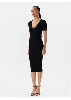 Elisabetta Franchi Sukienka dzianinowa AM-53S-51E2 Czarny Slim Fit ze sklepu MODIVO w kategorii Sukienki - zdjęcie 184003133