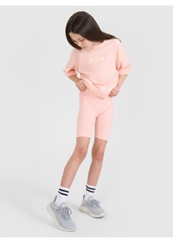 Dziewczęce legginsy kolarki 4F 4FJRSS25TSTIF019 - różowe ze sklepu Sportstylestory.com w kategorii Spodenki dziewczęce - zdjęcie 184006203