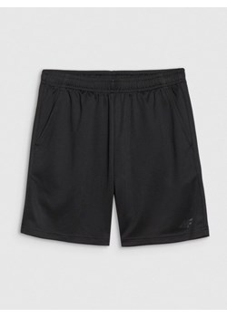 Chłopięce spodenki treningowe 4F 4FJWSS25TFSHM0859 - czarne ze sklepu Sportstylestory.com w kategorii Spodenki chłopięce - zdjęcie 184006293