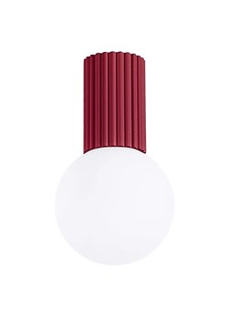 Burgundowy okrągły plafon sufitowy - K598-Buble ze sklepu Edinos.pl w kategorii Lampy sufitowe - zdjęcie 184006744