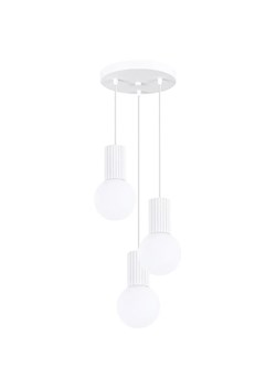 Potrójna biała lampa wisząca - K600-Buble ze sklepu Edinos.pl w kategorii Lampy wiszące - zdjęcie 184006753