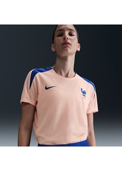 Damska koszulka piłkarska z krótkim rękawem Nike Dri-FIT FFF Strike - Różowy ze sklepu Nike poland w kategorii Bluzki damskie - zdjęcie 184006971