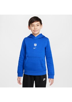 Bluza piłkarska z kapturem dla dużych dzieci Nike Anglia Club - Niebieski ze sklepu Nike poland w kategorii Bluzy chłopięce - zdjęcie 184007002