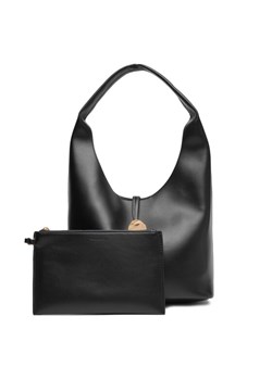 Torebka Calvin Klein Jeans Stone Lock Slouchy Small Shoulde LV04K3176G Czarny ze sklepu eobuwie.pl w kategorii Torebki damskie - zdjęcie 184007473