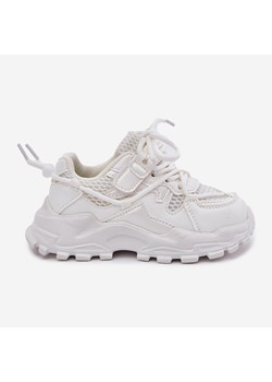 Buty Sportowe Sneakersy Dziecięce Białe ze sklepu ButyModne.pl w kategorii Buty sportowe dziecięce - zdjęcie 184008634