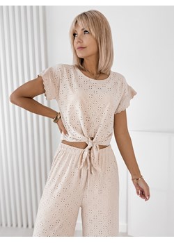 bluzka carolissa beżowa one size ze sklepu UBRA w kategorii Bluzki damskie - zdjęcie 184009244