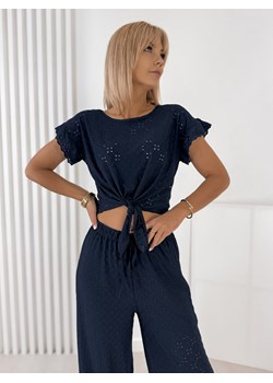 bluzka carolissa granatowa one size ze sklepu UBRA w kategorii Bluzki damskie - zdjęcie 184009271