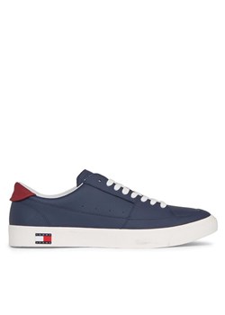 Sneakersy Tommy Jeans Tjm Vulcanized Leather EM0EM01341 Niebieski ze sklepu eobuwie.pl w kategorii Trampki męskie - zdjęcie 184009584