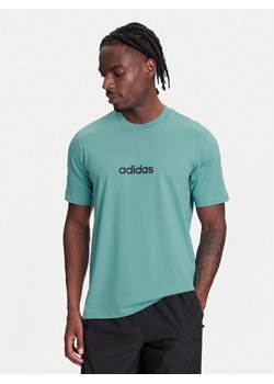 adidas T-Shirt Essentials Linear JX5707 Turkusowy Regular Fit ze sklepu MODIVO w kategorii T-shirty męskie - zdjęcie 184009930