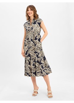 Opus Damska sukienka koszulowa - Werisa Kobiety Bawełna granatowy wzorzysty ze sklepu vangraaf w kategorii Sukienki - zdjęcie 184010410