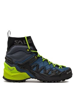 Trekkingi Salewa Ms Wildfire Edge Mid Gtx GORE-TEX 61350-8971 Granatowy ze sklepu eobuwie.pl w kategorii Buty trekkingowe męskie - zdjęcie 184011510